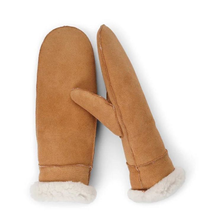 Lovelies Gloves Mouton (BEL1215-WINTERWHITE-CAMEL) - UNO Knokke