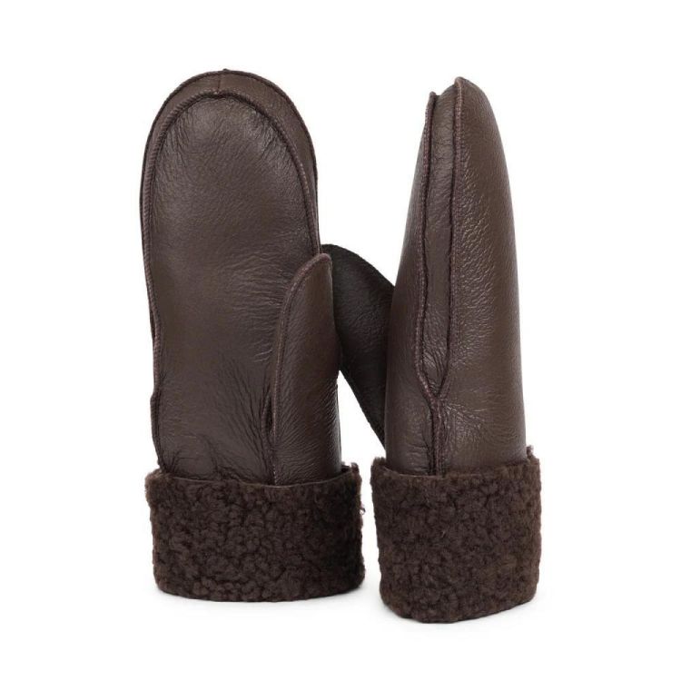 Lovelies Gloves Mouton Double Faced (VIN1335-DARKBROWN) - UNO Knokke