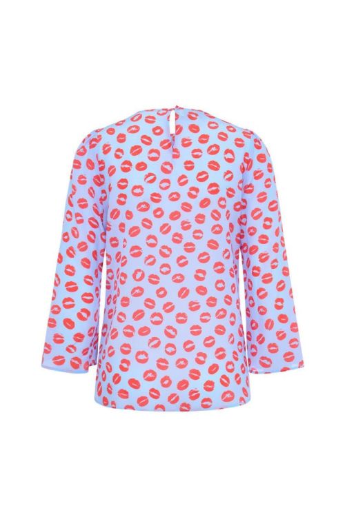 Maison Common Blouse Silk Lips (5259-531-420BLUE) - UNO Knokke