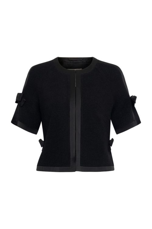Maison Common Jacket Bow Satin (5580-222-800BLACK) - UNO Knokke
