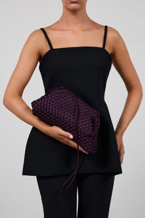 Marrea Pouch Satin (21453078-AUBERGINESATIN) - UNO Knokke
