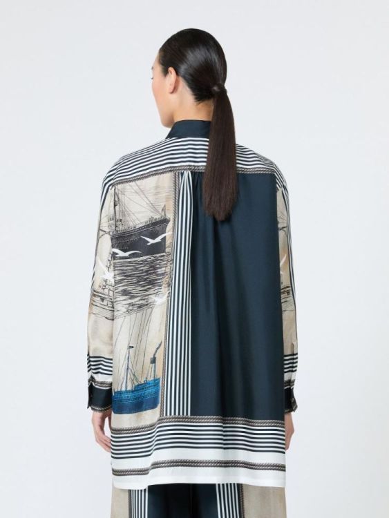 MaxMara Blouse Oversized Silk Sailing (MXMTEGLIA-001) - UNO Knokke