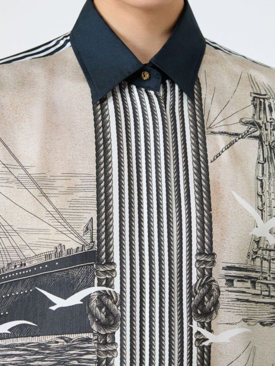 MaxMara Blouse Oversized Silk Sailing (MXMTEGLIA-001) - UNO Knokke