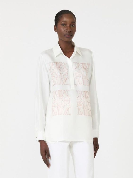 MaxMara Blouse Silk Logo (MXMFILTRO-002) - UNO Knokke