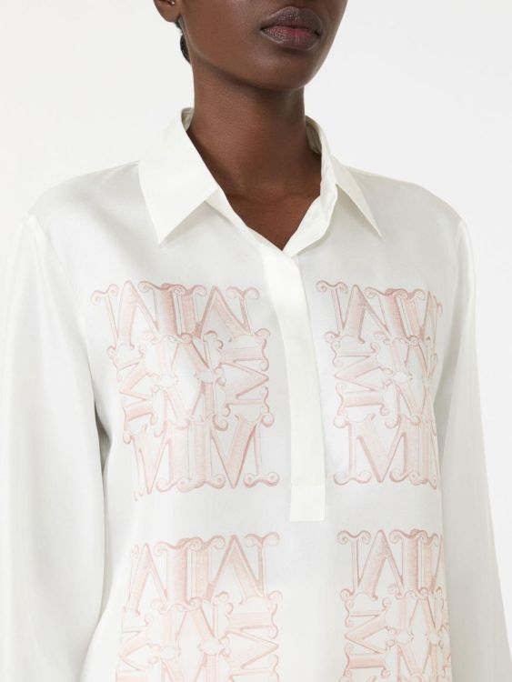 MaxMara Blouse Silk Logo (MXMFILTRO-002) - UNO Knokke