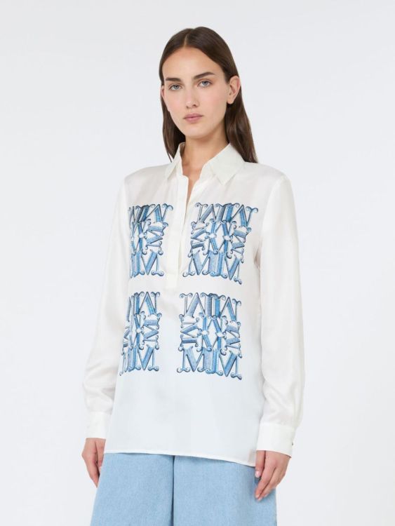 MaxMara Blouse Silk Logo (MXMFILTRO-001) - UNO Knokke