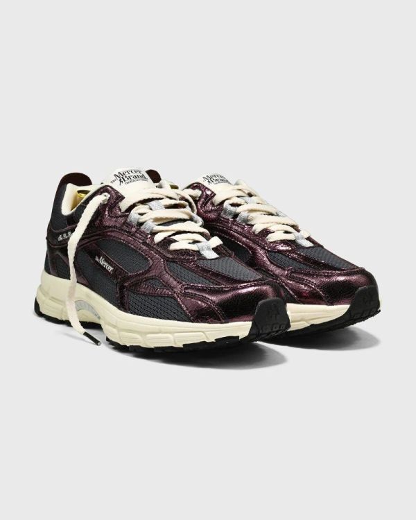Mercer Sneaker Re Run Cracked (ME263006-302DARKRED) - UNO Knokke