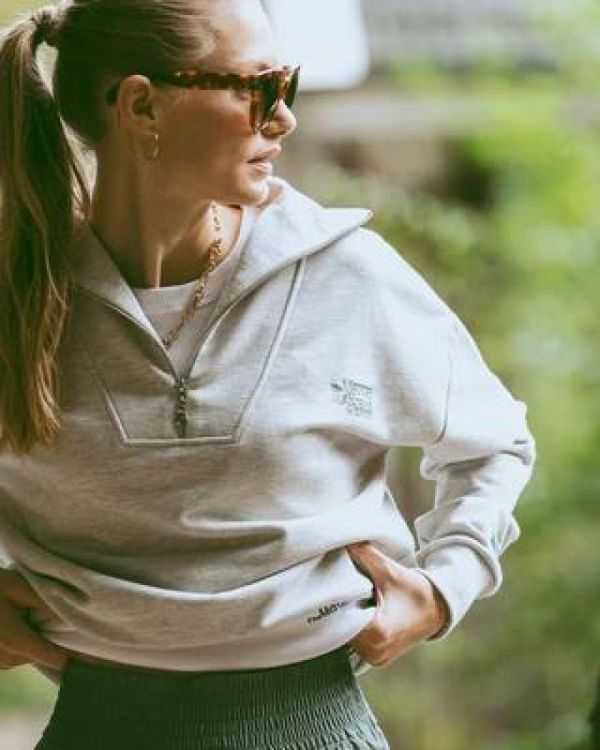 Mercer Sweater Zip (MEAP252001-901GREYMELANGE) - UNO Knokke