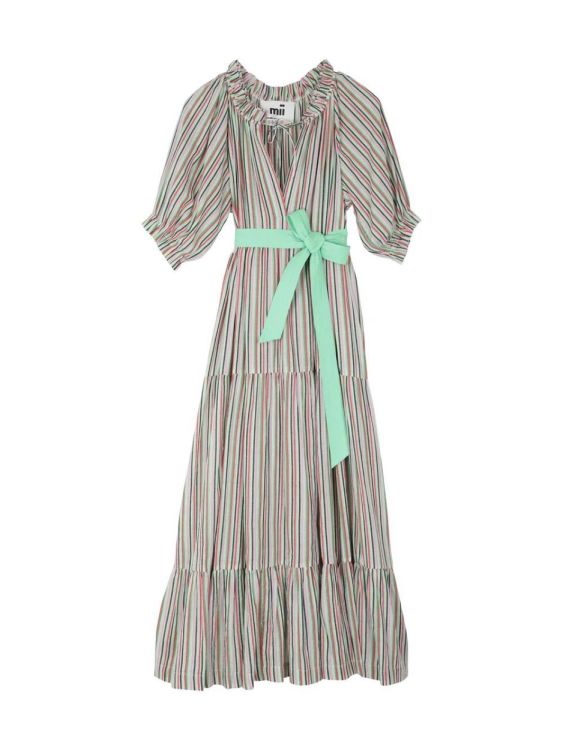 MII Dress Multistripe (36DRESSMONA-OFFWHITEMULTI) - UNO Knokke