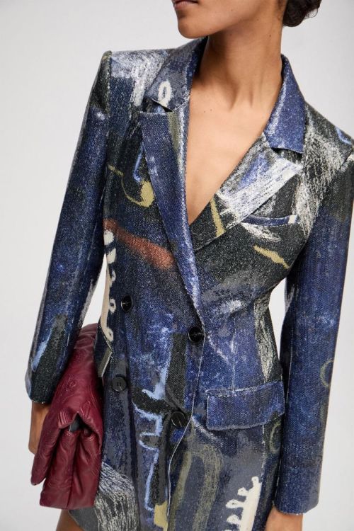 Munthe Blazer Dress Paillette Multi (LAURELEE-46NAVY) - UNO Knokke