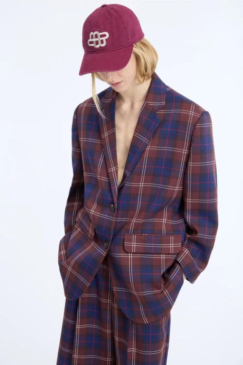 Munthe Blazer Oversized Check (CAKETTA-72PLUM) - UNO Knokke