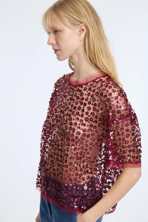 Munthe Blouse Paillet (CARALEE-57BORDEAUX) - UNO Knokke