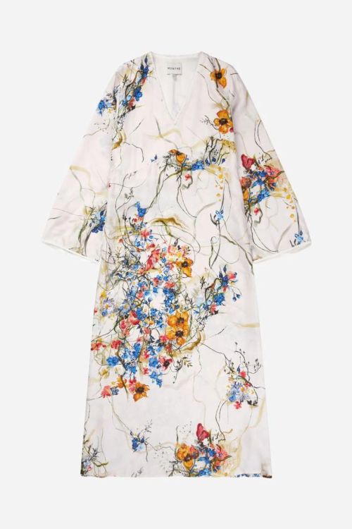 Munthe Dress  Flowerprint Beige (MALAYSIA-54CREME) - UNO Knokke