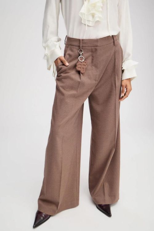 Munthe Pant Wide Plated (LUPON-4BROWN) - UNO Knokke