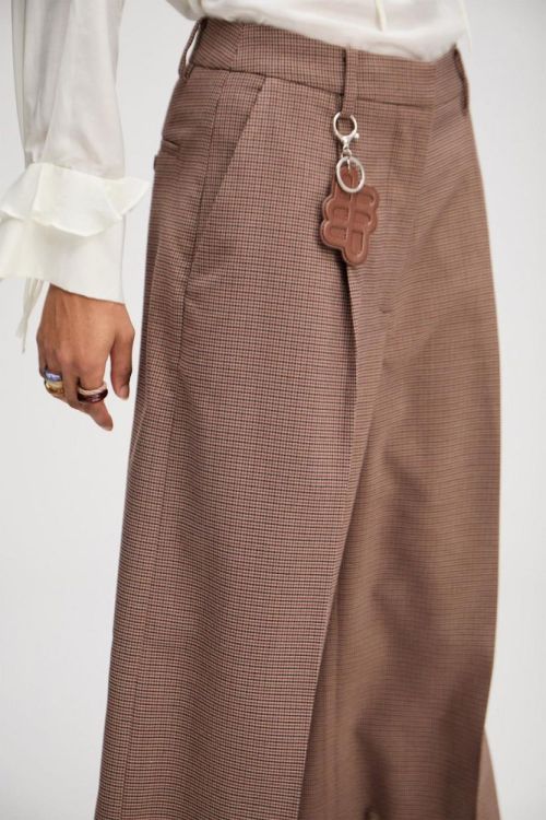 Munthe Pant Wide Plated (LUPON-4BROWN) - UNO Knokke