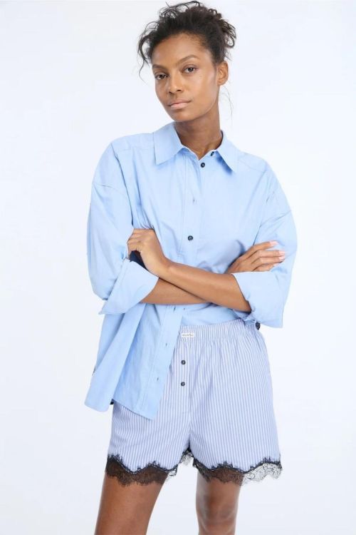 Munthe Shirt Paillet Detail (CONTARIO-81LIGHTBLUE) - UNO Knokke