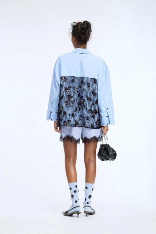 Munthe Shirt Paillet Detail (CONTARIO-81LIGHTBLUE) - UNO Knokke