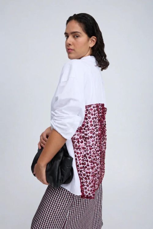 Munthe Shirt Paillet Detail (CONTARIO-33WHITE) - UNO Knokke