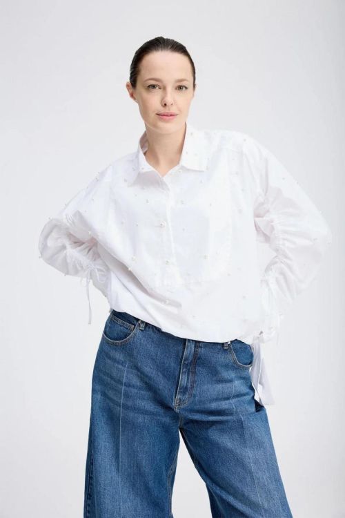 Munthe Shirt Strap Pearl (PHEBE-33WHITE) - UNO Knokke