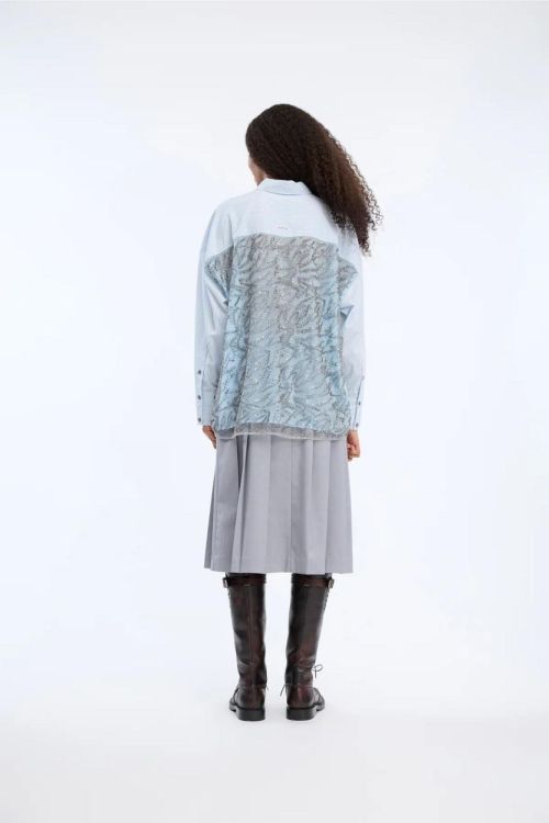 Munthe Shirt Stripe Strass Back (VONTARIO-336STRIPEBLUE) - UNO Knokke
