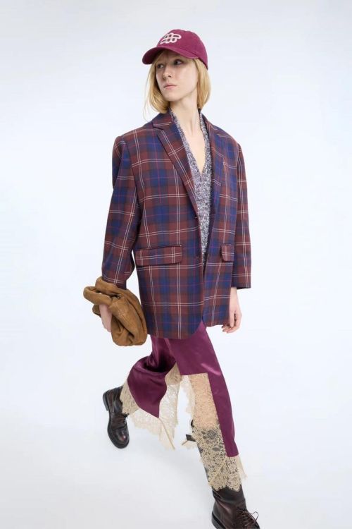 Munthe Skirt Silk Dentelle (CHLOA-72PLUM) - UNO Knokke