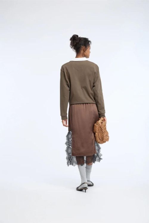 Munthe Skirt Silk Dentelle (CHLOA-4BROWN) - UNO Knokke