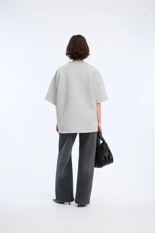 Munthe Sweater KM Print (VAPLOI-80LIGHTGREY) - UNO Knokke