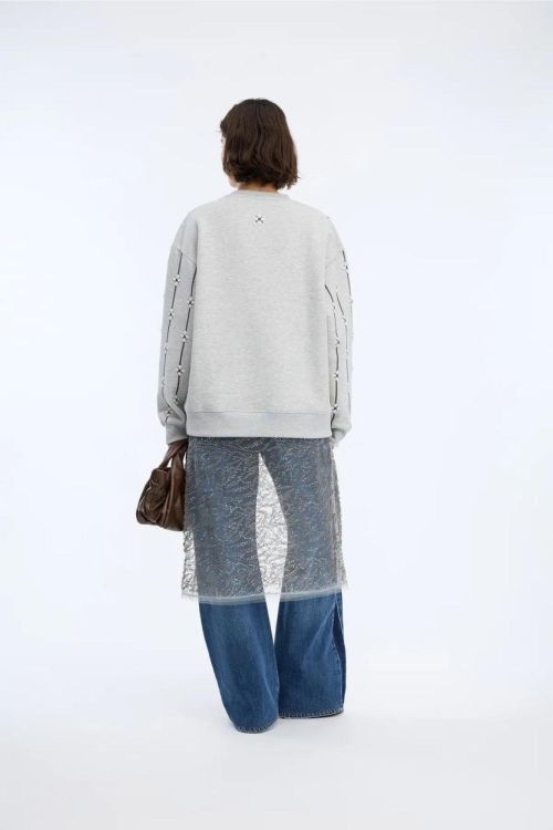 Munthe Sweater LM Flowers (VESICLE-80LIGHTGREY) - UNO Knokke