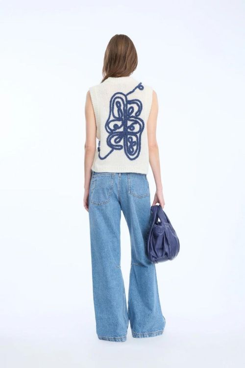 Munthe Waistcoat Gilet Rope (NOWLAND-76IVORY) - UNO Knokke