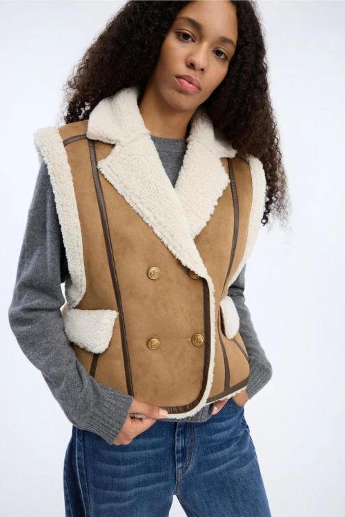 Munthe Waistcoat Mouton (VIGOR-38NATURE) - UNO Knokke