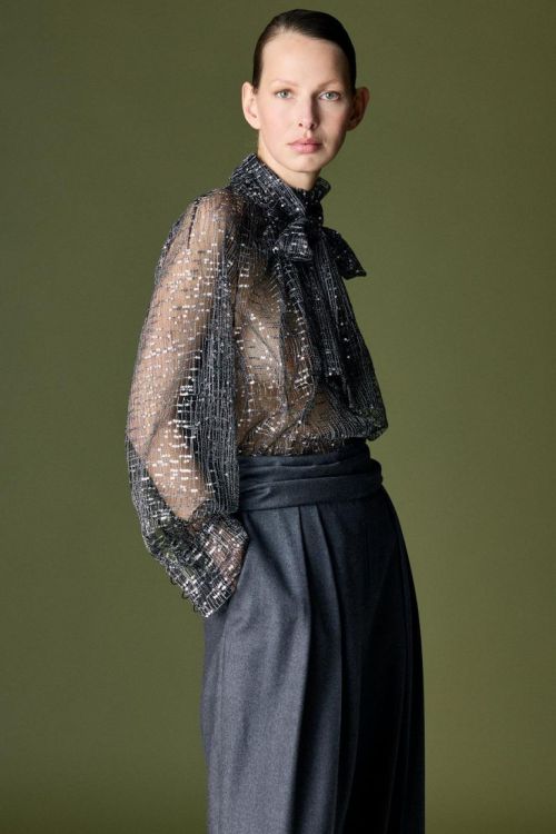 Natan Blouse Tulle Paillette (FABULE-NYWM09-190ARGENT) - UNO Knokke
