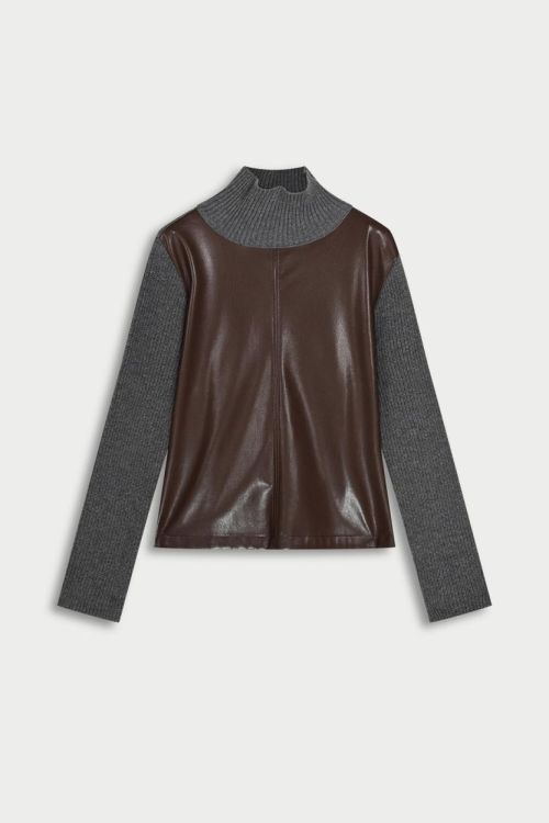 Natan Pull Collar (ODYSSE-WOOLCASH-178ANTHRACTITE) - UNO Knokke