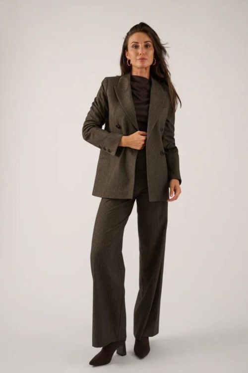 Oscar the collection Blazer Herringbone (RULPHO-CHOCOLATE) - UNO Knokke