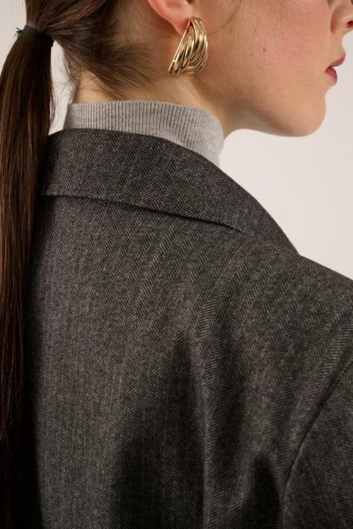 Oscar the collection Blazer Herringbone (RULPHO-SHADOWGREY) - UNO Knokke