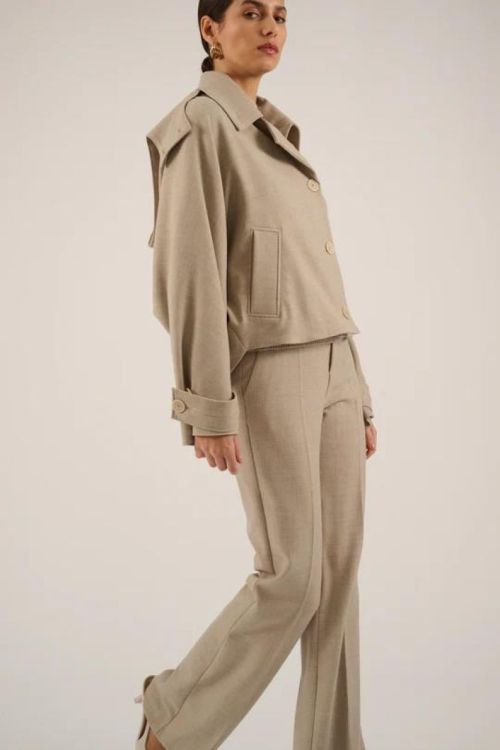 Oscar the collection Pant Flared (BAUME-DRIFTWOOD) - UNO Knokke