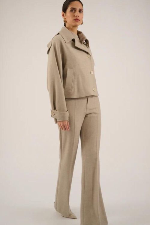 Oscar the collection Pant Flared (BAUME-DRIFTWOOD) - UNO Knokke
