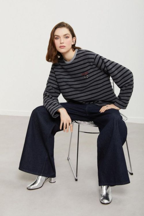 Ottodame Sweater Stripes Piercing (DMF0033-VARIANTEUNICA) - UNO Knokke