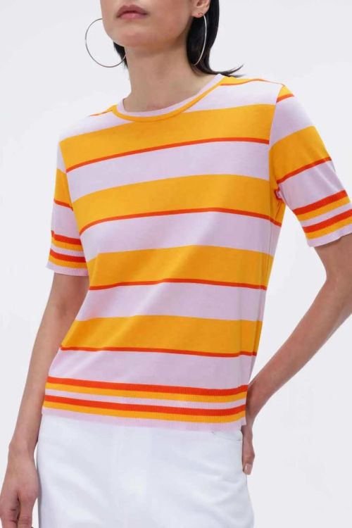 Our Sister T-Shirt Stripe (VITEX-ORANGE) - UNO Knokke