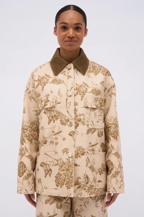 Paul & Joe Jacket Printed Flower (VERMEIL-BEIGE) - UNO Knokke