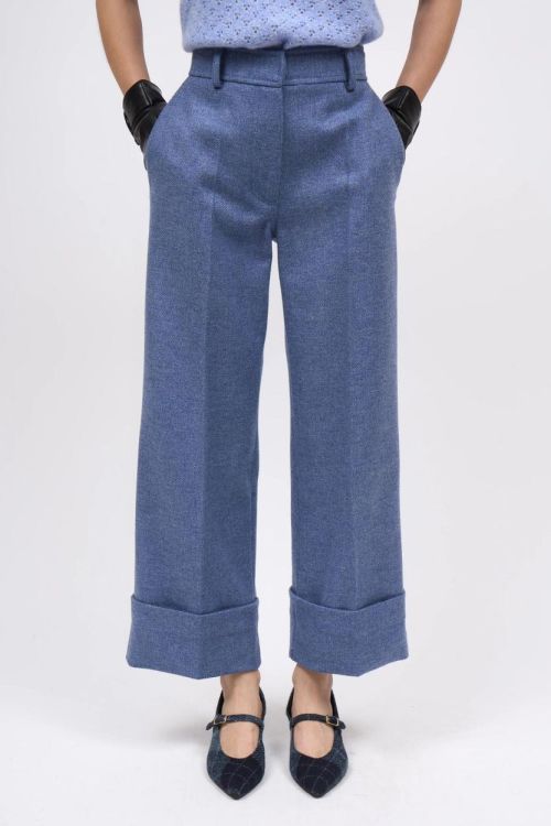 Paul & Joe Pant Cropped Bord (YBIGBOY-INDIGO) - UNO Knokke