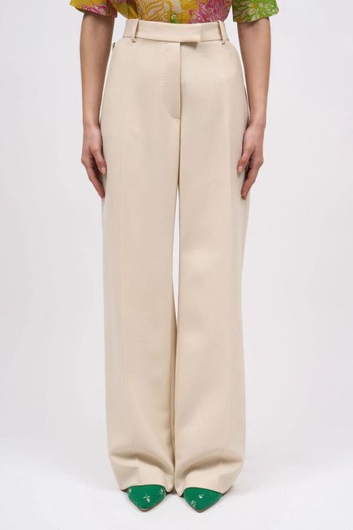Paul & Joe Pant Wide High Waist Strap (YRAYNALD-CREME) - UNO Knokke