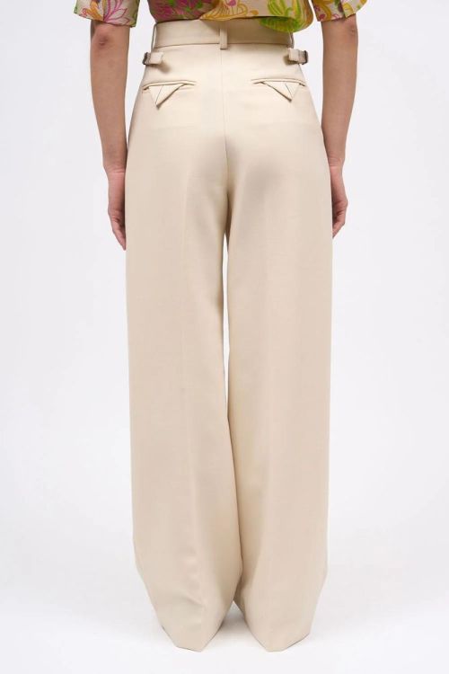 Paul & Joe Pant Wide High Waist Strap (YRAYNALD-CREME) - UNO Knokke