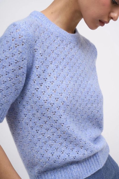 Paul & Joe Pull Short Sleeve Ajour  (YGINGER-BLEU) - UNO Knokke