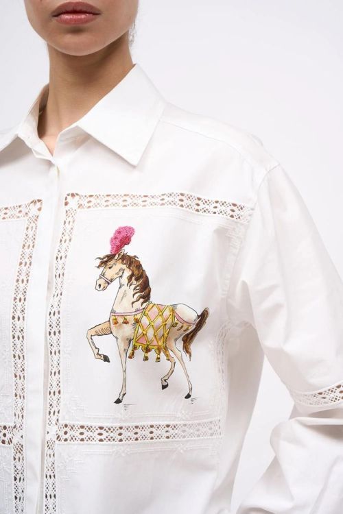 Paul & Joe Shirt Broderie Circus (YCOPINE-BLANC) - UNO Knokke