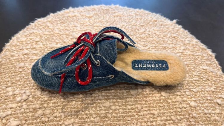 Pavement Boat Loafer Slip On Wool (26190-PAYASMALACEFUR-DENIM317) - UNO Knokke