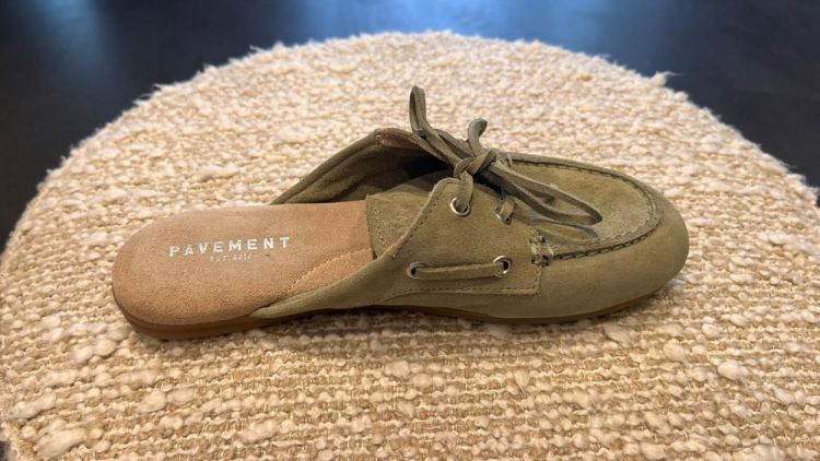 Pavement Boat Loafer Suede Slip On (25228-1-PAYASMALACE-OLIVEGREEN1001) - UNO Knokke