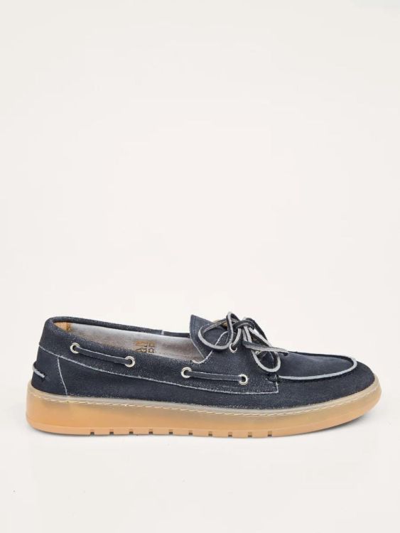 POSA Boat Loafer Suede Bruched (PM50BOATLOAFERBRUSHED-NAVY404) - UNO Knokke