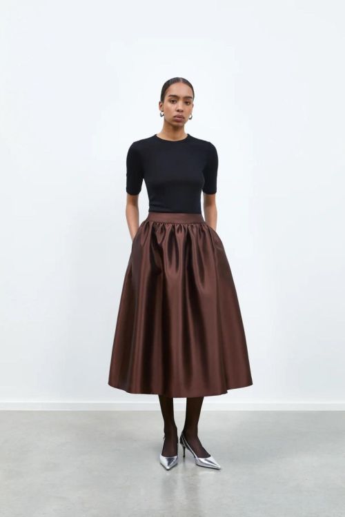 Rhune Skirt Balloon (RH1003JADESKIRT-BROWN) - UNO Knokke
