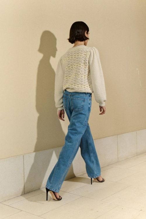 Sita Murt Pull Crochet Bouclé Sleeve (550104-0000) - UNO Knokke