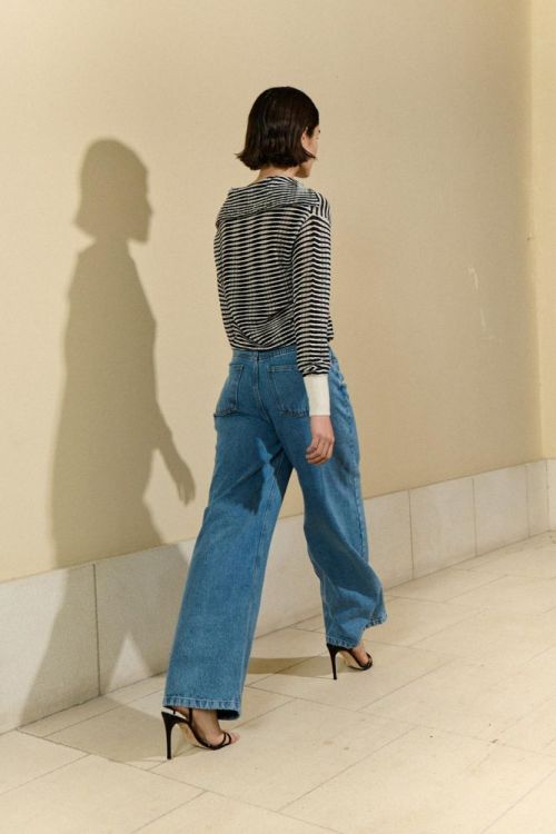 Sita Murt Pull Polo Stripe Ajour (554703-0000) - UNO Knokke